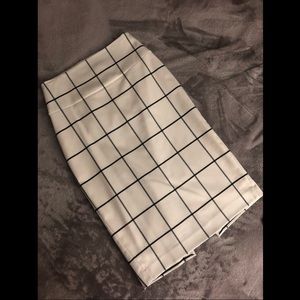 High Waisted Midi Pencil Skirt